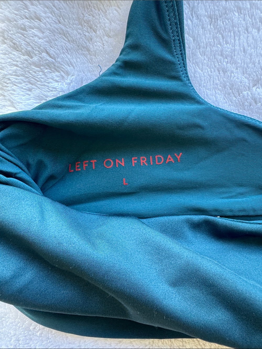 Left On Friday Top Shelf Bikini Top D+ Sz Large Teal - Picture 3 of 6